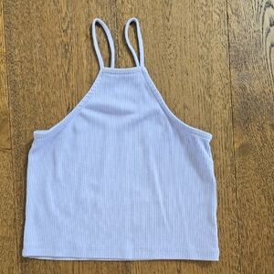 J. Crew Light Blue Ribbed Tank Top